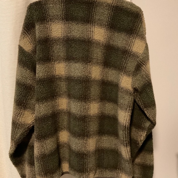 Vintage Nautica Plaid Sherpa Half Zip - Picture 6 of 8